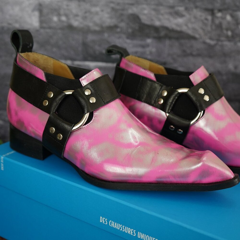 John Fluevog Metalic Pick Silver Shoes LOW SWORDFISH : PRISCILLA - Size 9